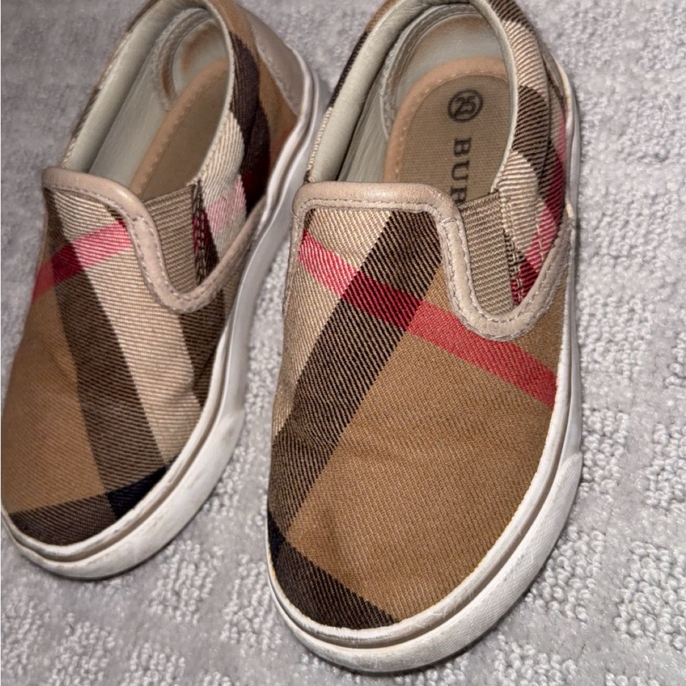 Burberry Kids' Tan and Brown Slip-On Shoes